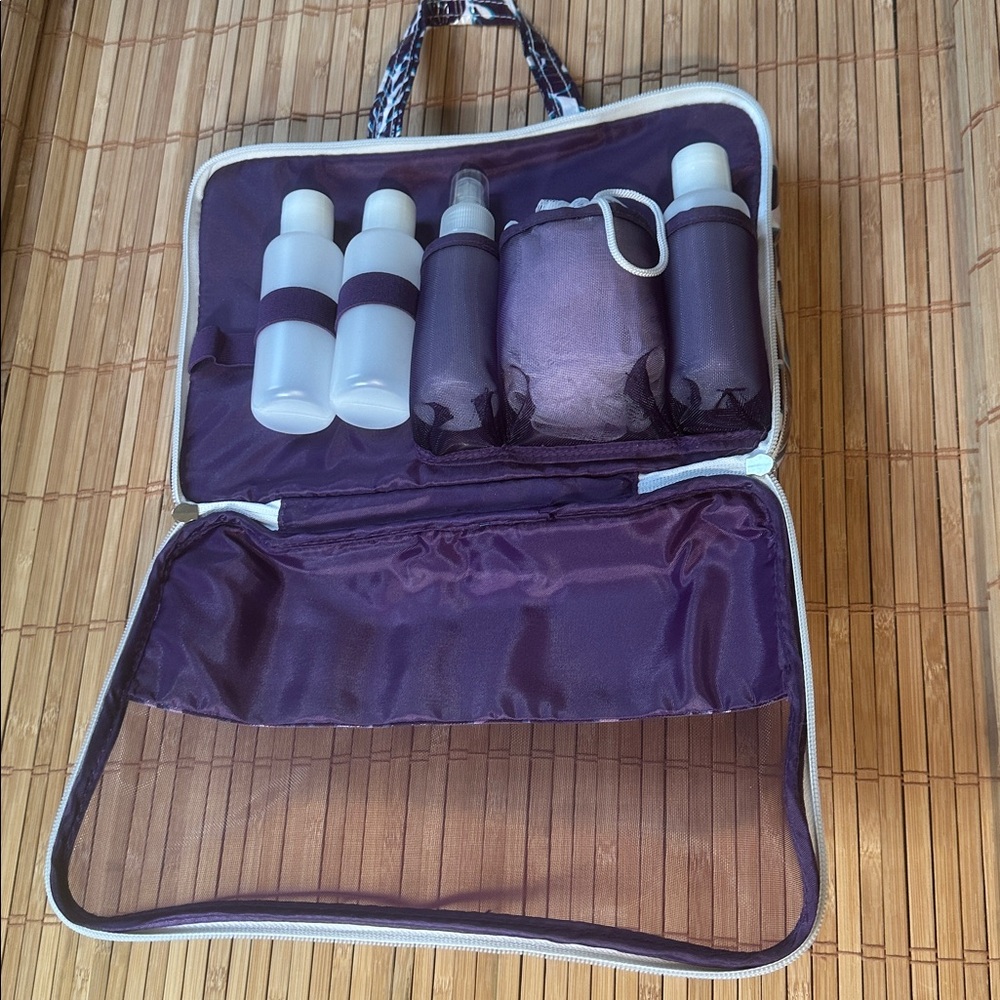 Floral Toiletry Bag with Bottles - Picture 3 of 5